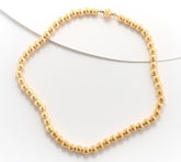 David Markstein Yellow Bronze 8mm Bead Magnetic Necklace, 18"